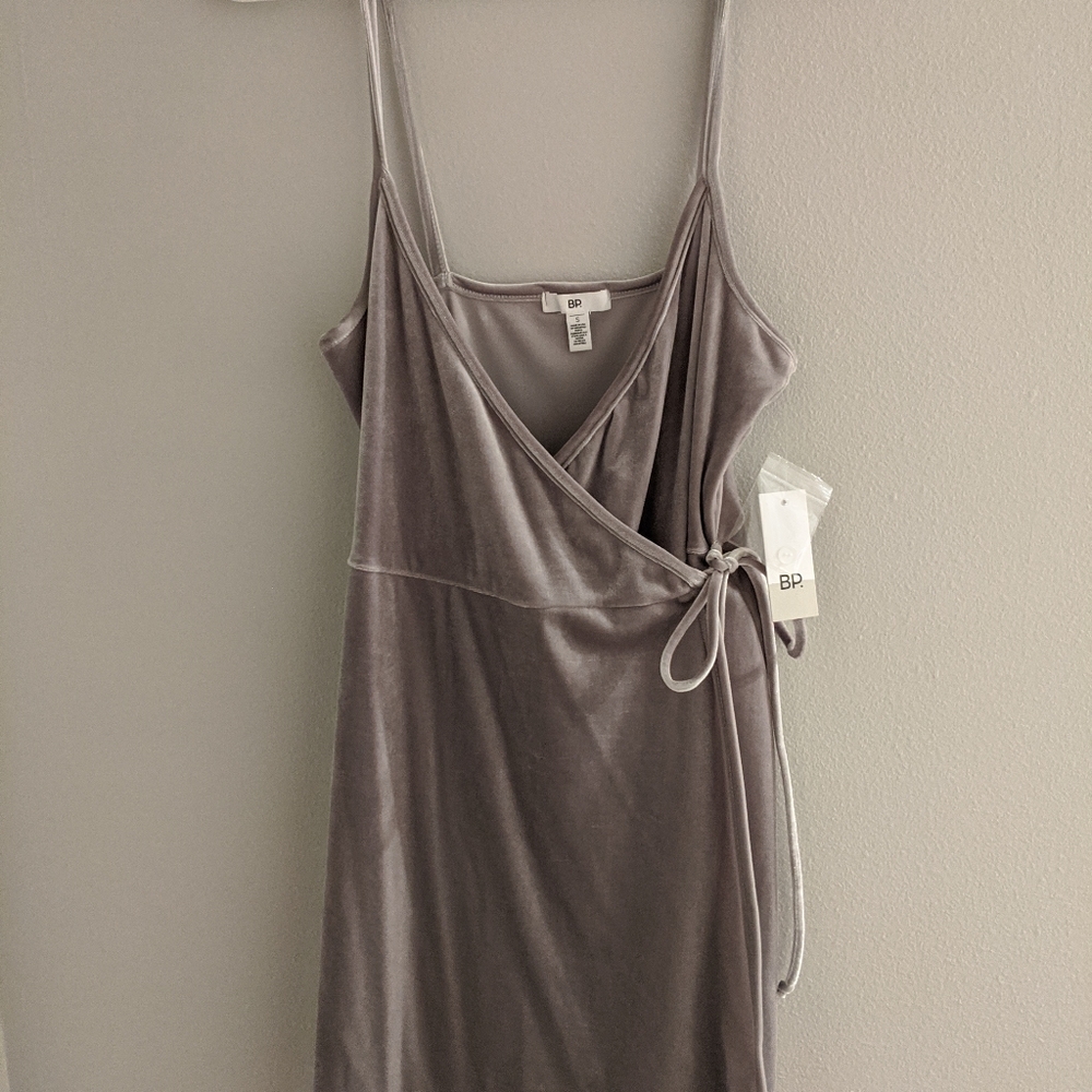 BP Silver Velvet Dress